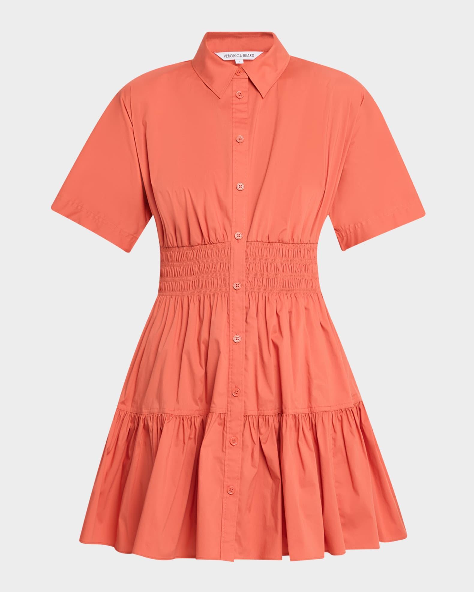 Greta Button-Front Shirtdress Product Image