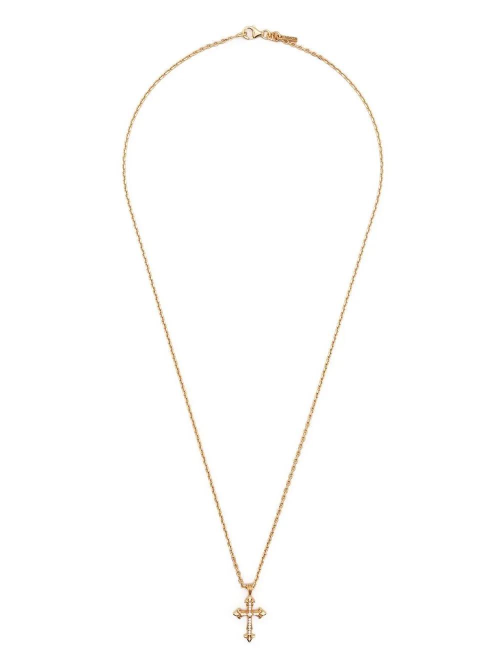 EMANUELE BICOCCHI Fleury Cross-pendant Necklace In Gold Product Image