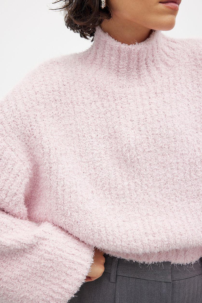 Fluffy Knitted Turtleneck Sweater Product Image