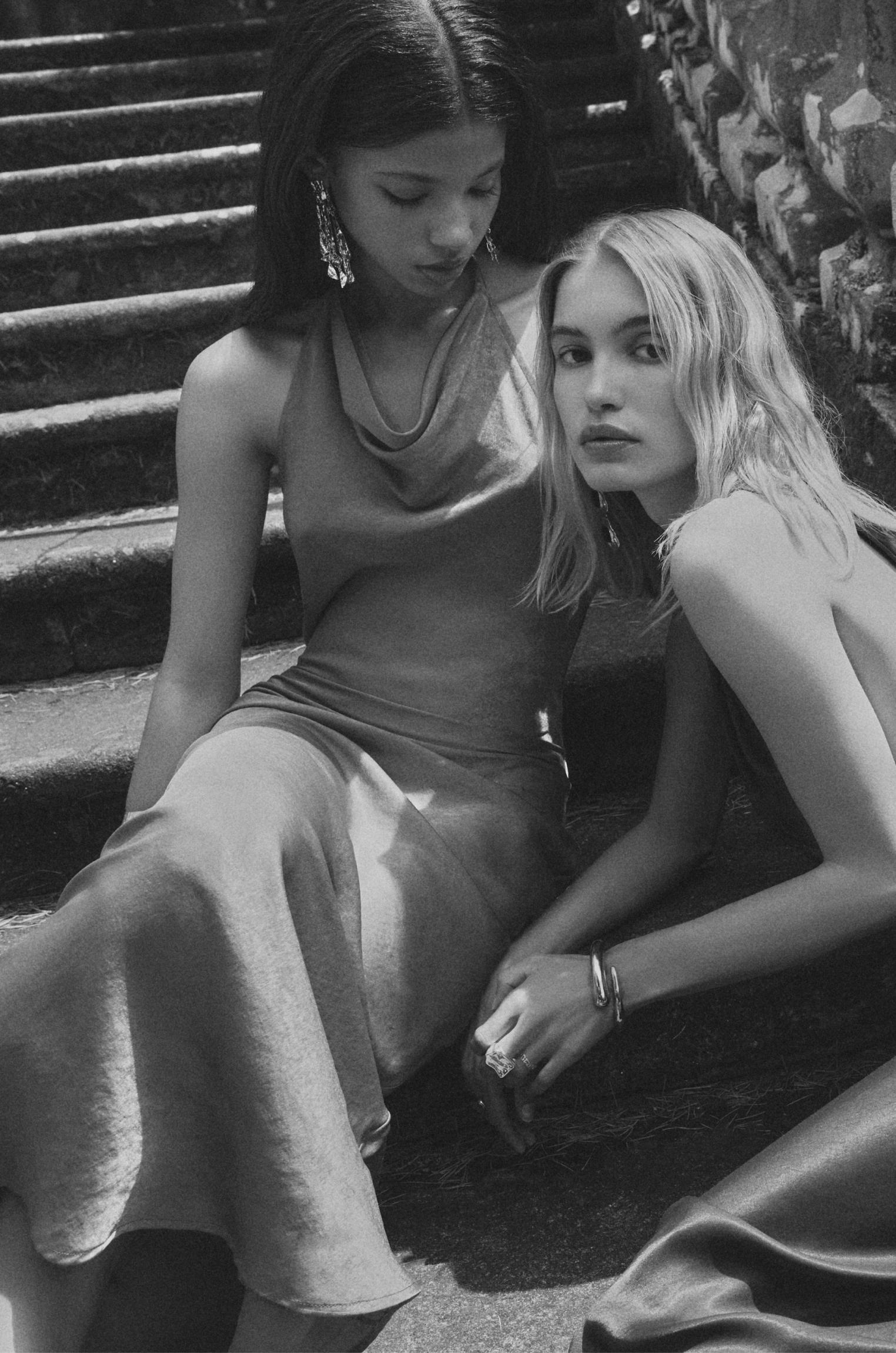 Satin midi dress Product Image