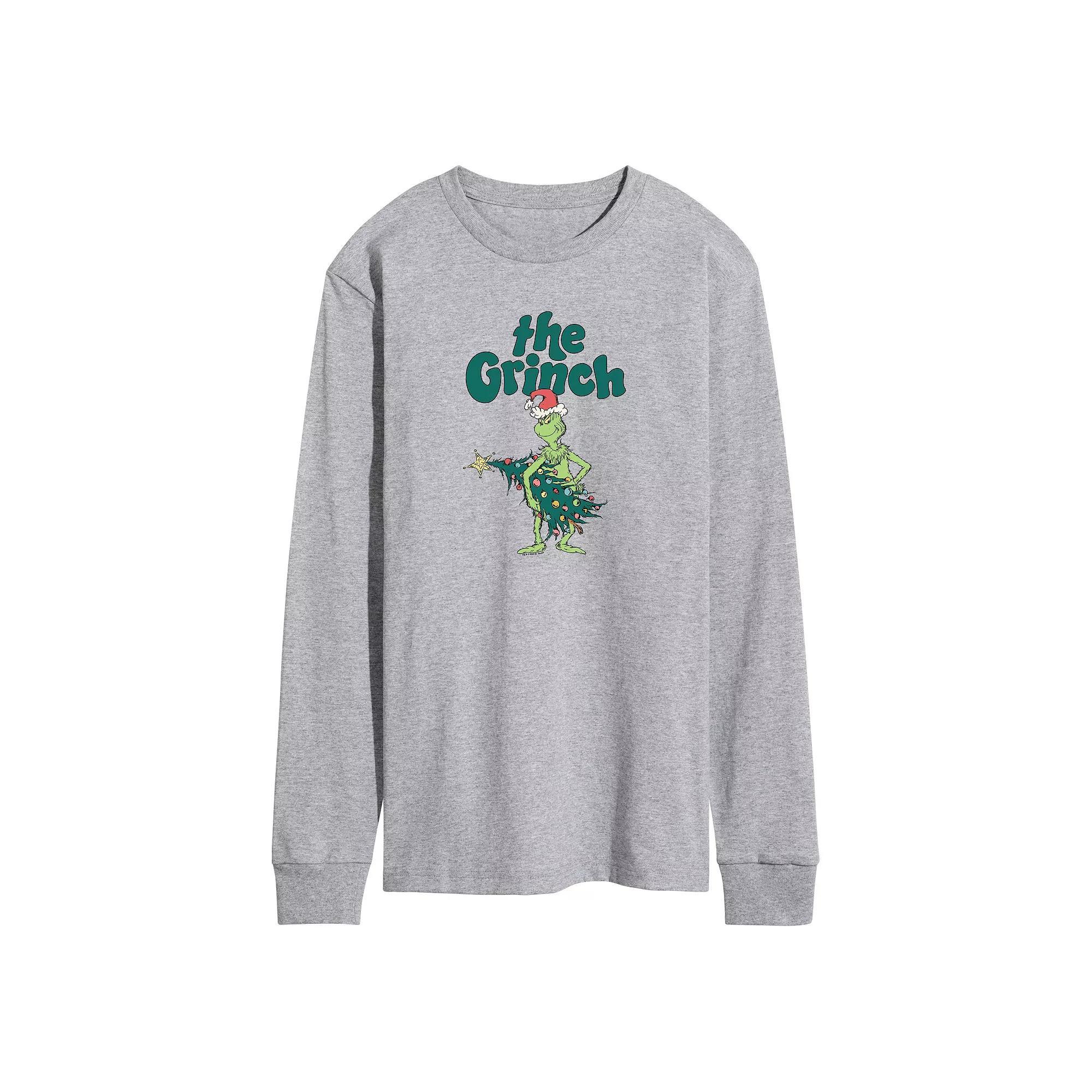 Men's Dr. Seuss The Grinch Tree Long Sleeve Graphic Tee,  Product Image
