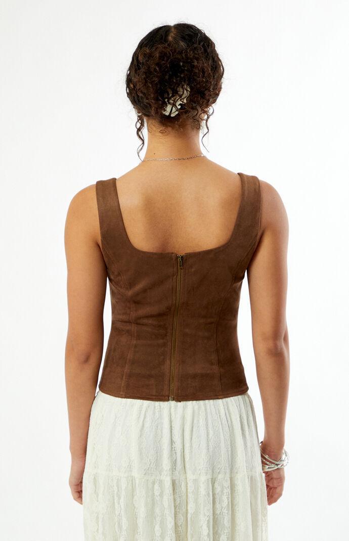Faux Suede Corset Product Image