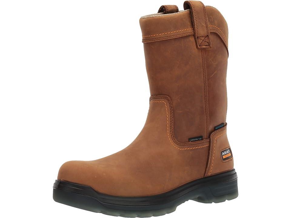 Ariat Turbo Pull-On Carbon Toe Waterproof (Aged Bark) Men's Work Pull-on Boots Product Image