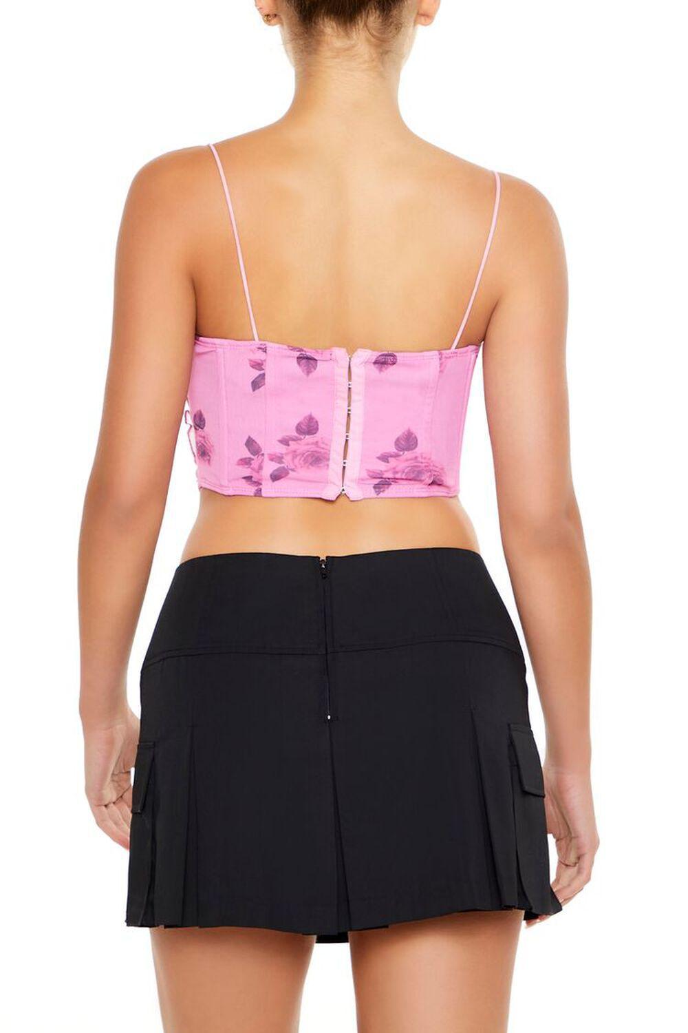 Ruffle Rose Print Cropped Cami | Forever 21 Product Image