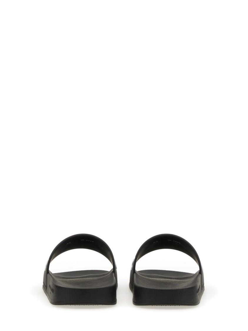 Black Logo-Print Pool Slides Product Image