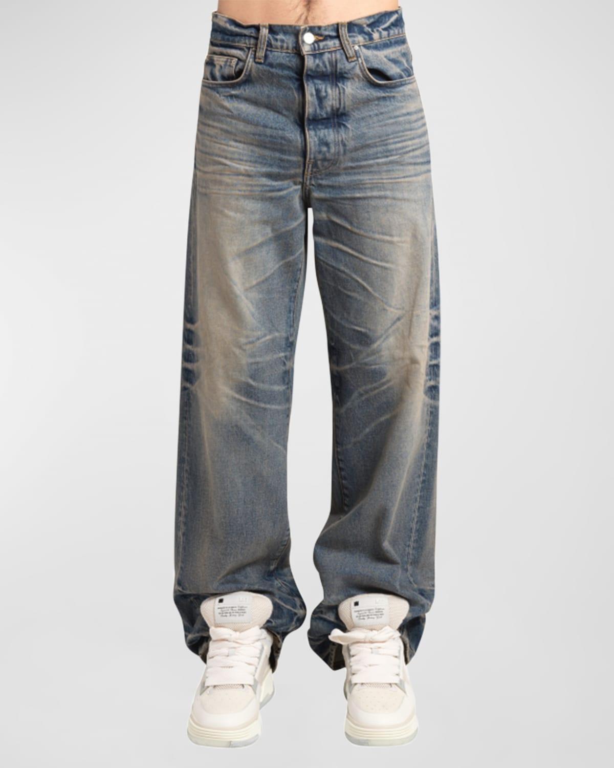 Mens Baggy Wide-Leg Jeans Product Image