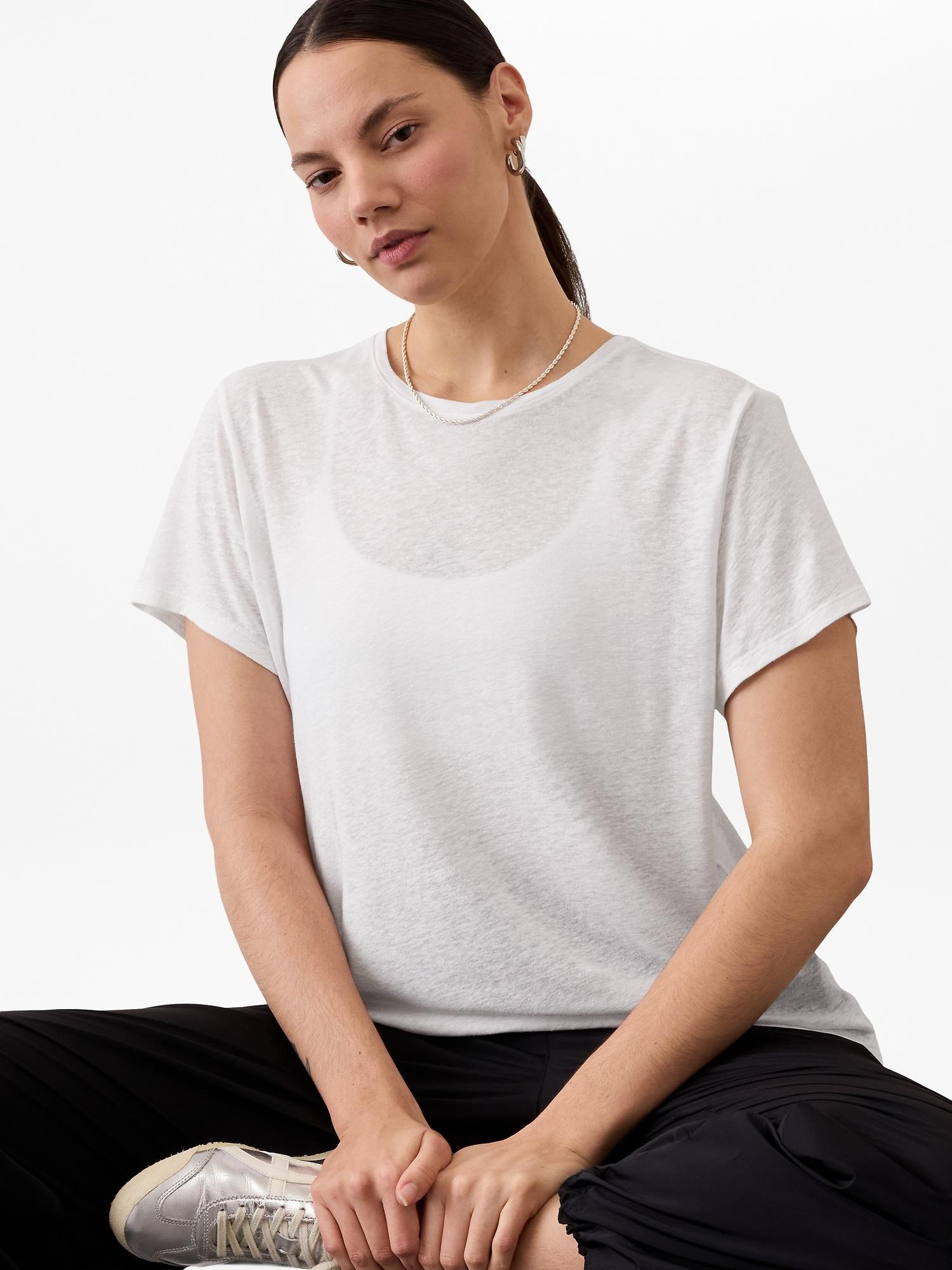Getaway Linen Blend Tee Product Image