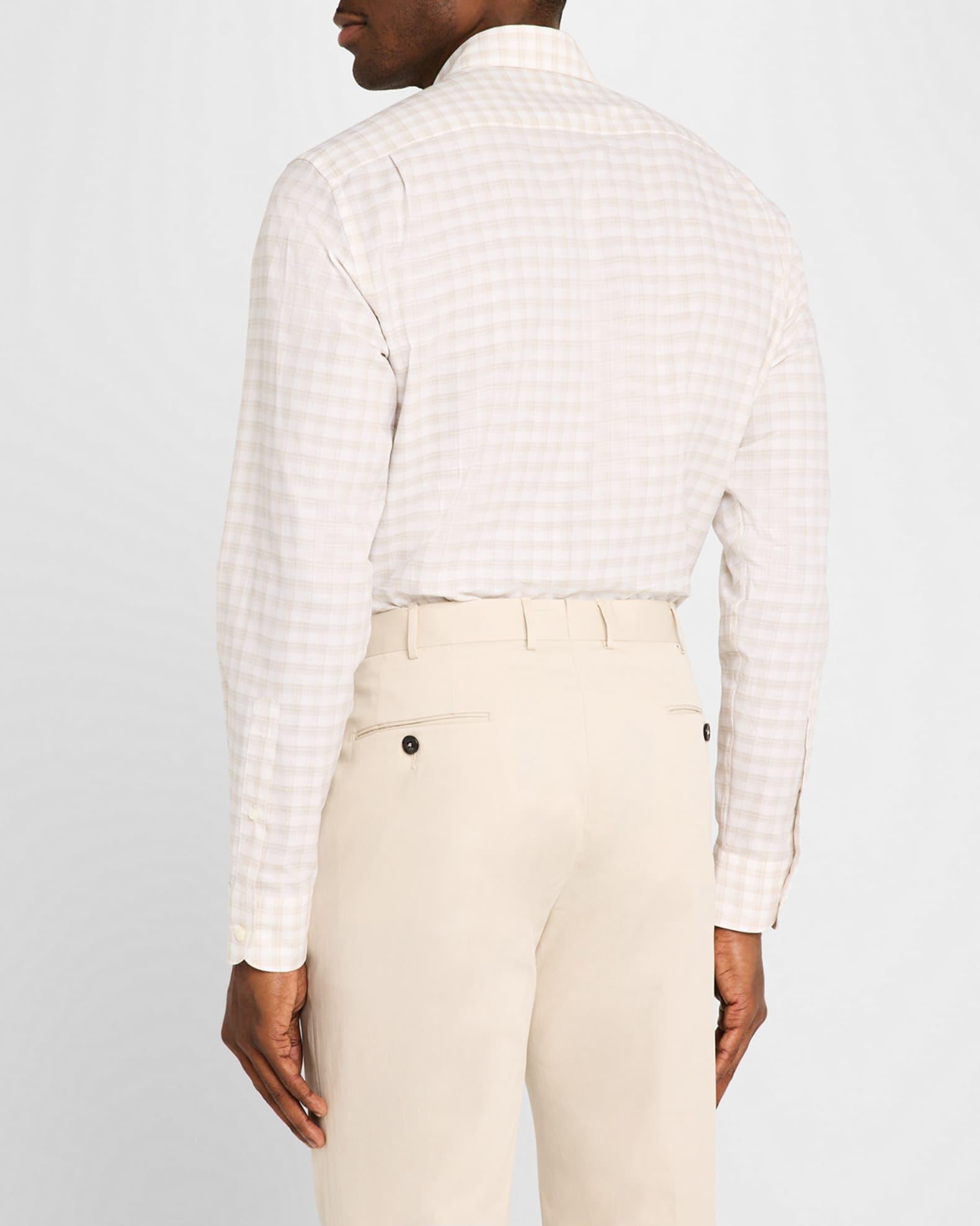 Men's Cotton Check Sport Shirt Product Image