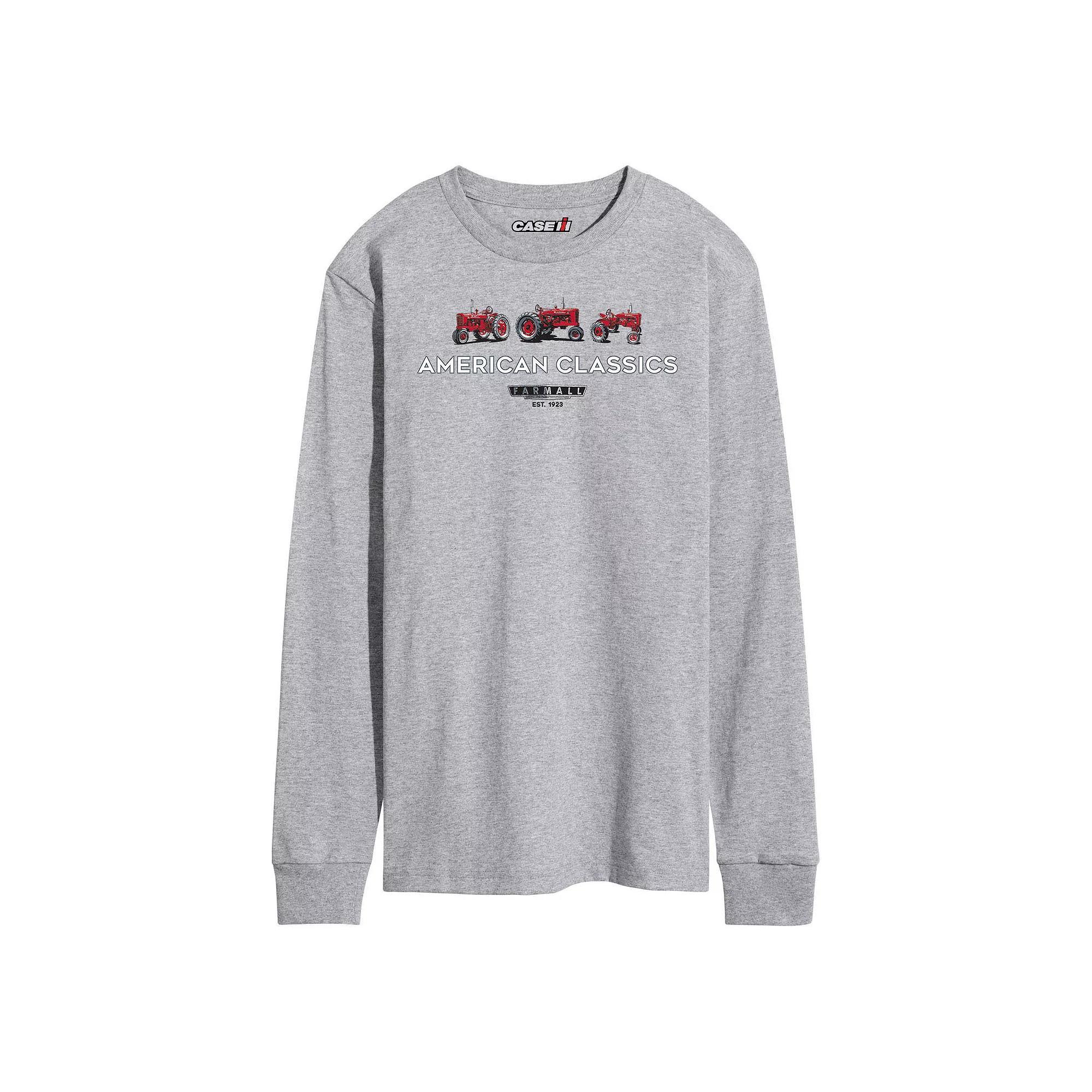 Men's Case IH American Classic Tractors Long Sleeve Tee, Size: XL, Gray Product Image