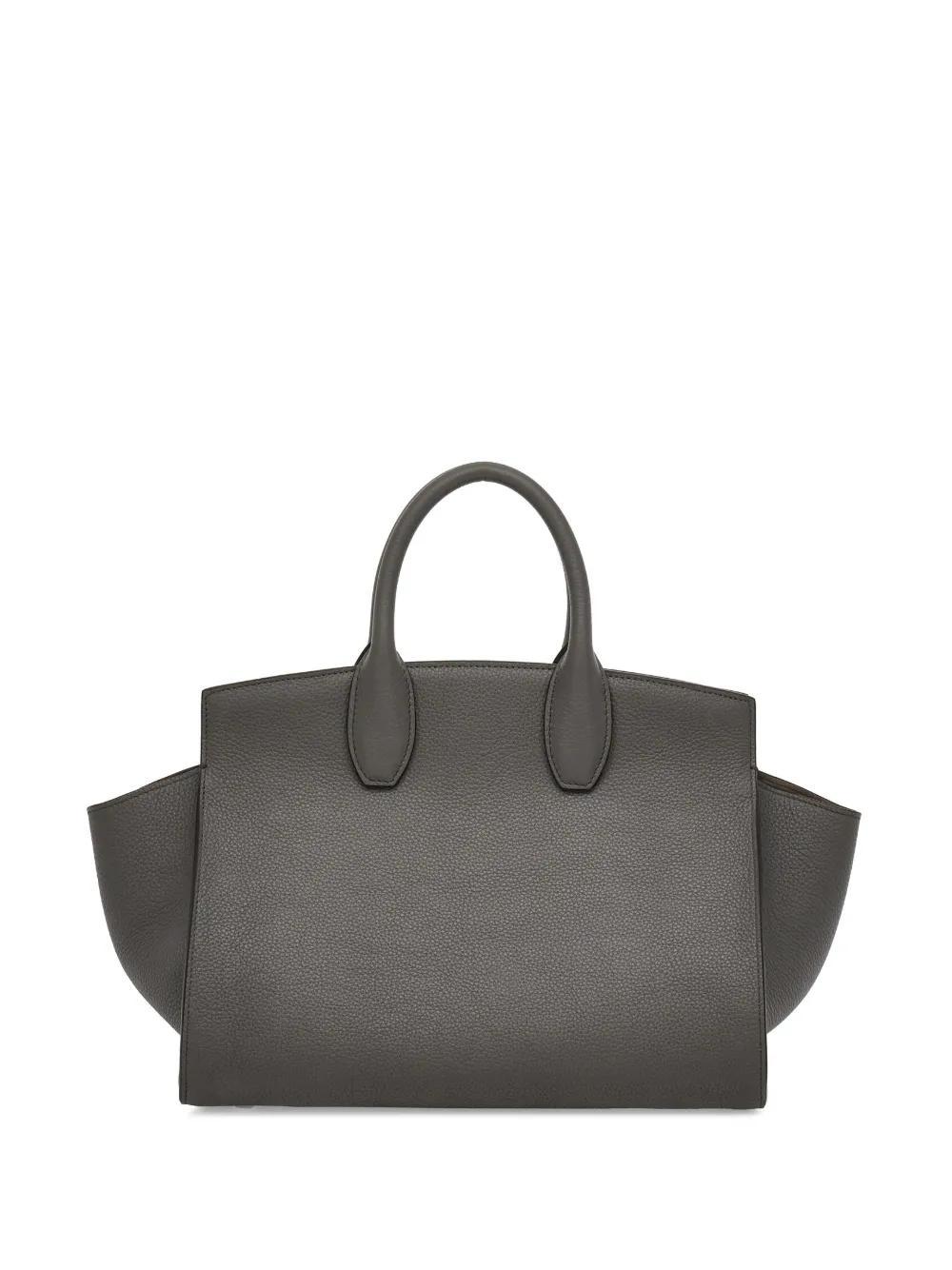 FERRAGAMO Studio Logo-plaque Tote Bag In Grey Product Image