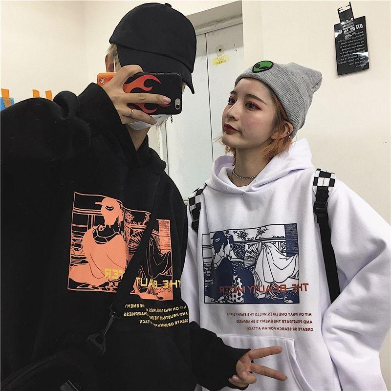 Couple Matching Printed Hoodie Product Image