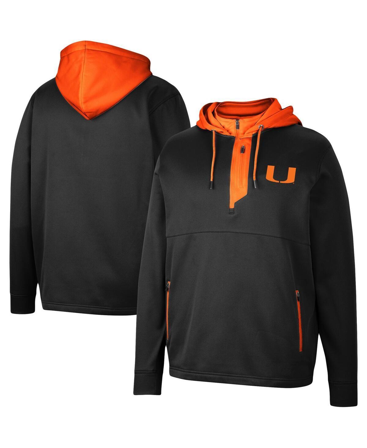 Men's Colosseum Black Oklahoma State Cowboys Luge 3.0 Quarter-Zip Hoodie, Size: Large Product Image