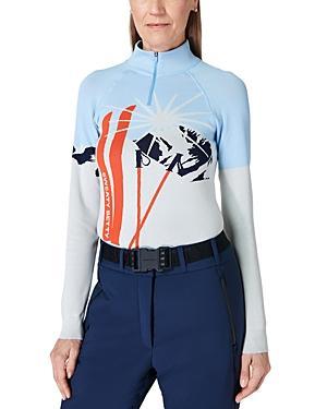 Sweaty Betty Graphic Novelty Base Layer Top (White Ski Mountain Jacquard) Women's Clothing Product Image