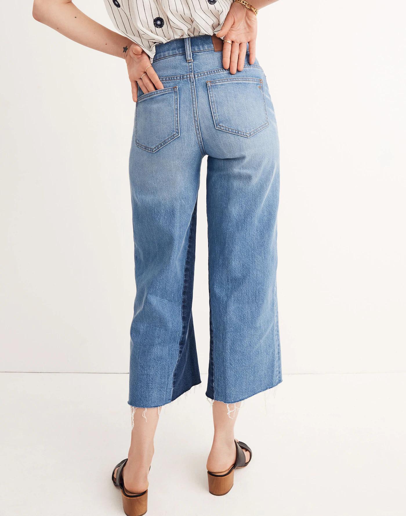 Wide-Leg Crop Jeans: Gusset Edition Product Image