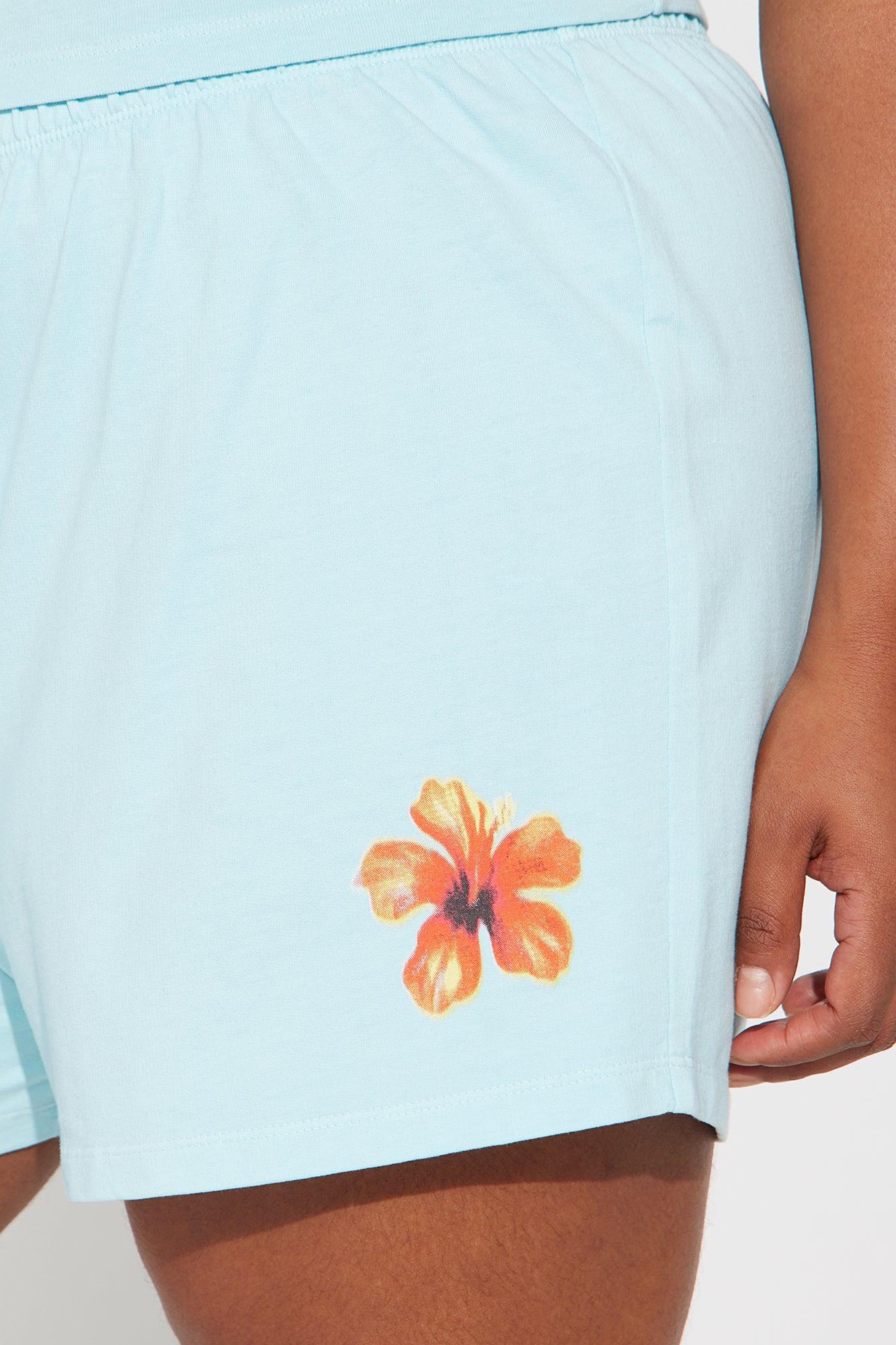 Flower Bomb Short Set - Blue/combo Product Image