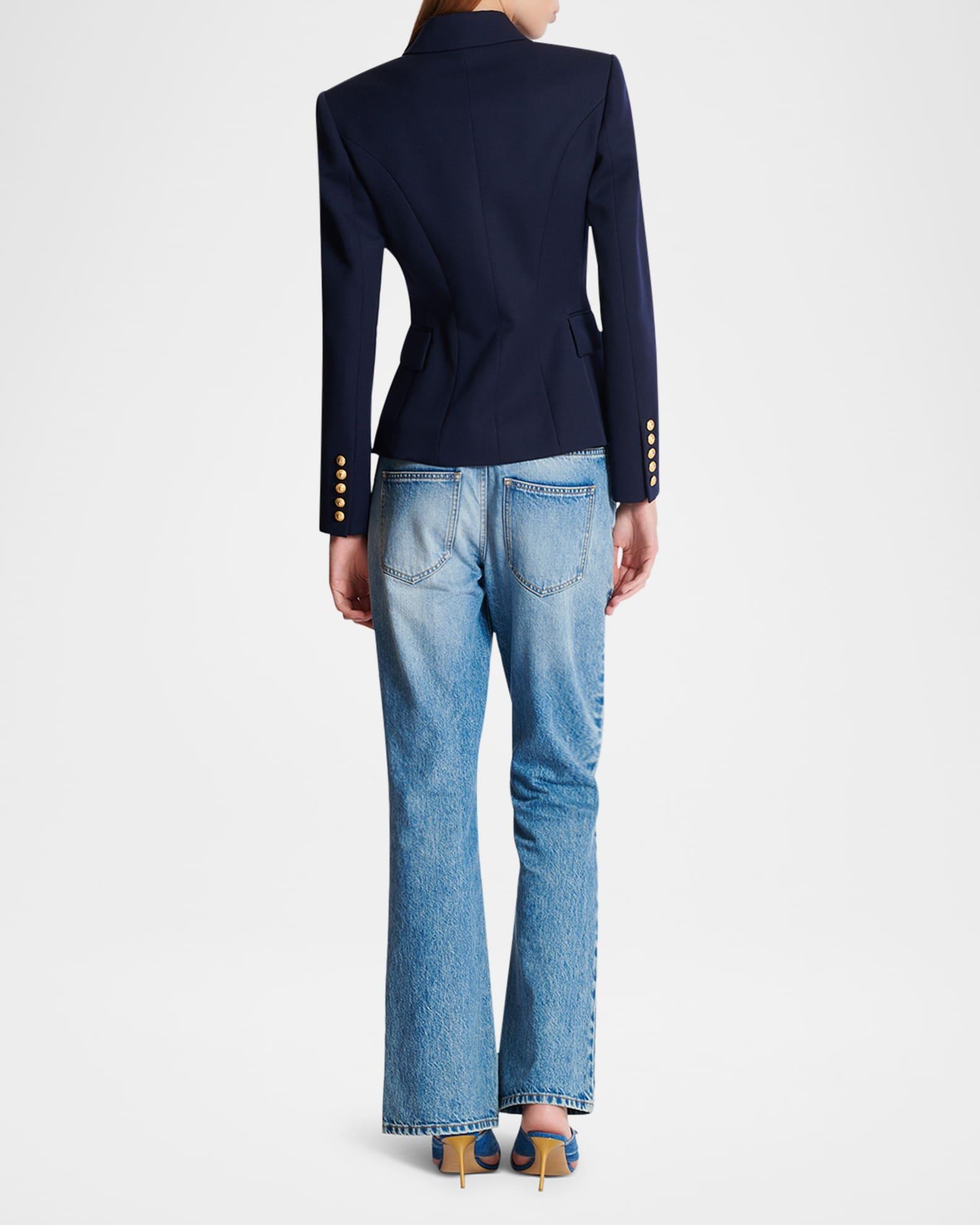 6-Button Fitted Wool Jacket Product Image