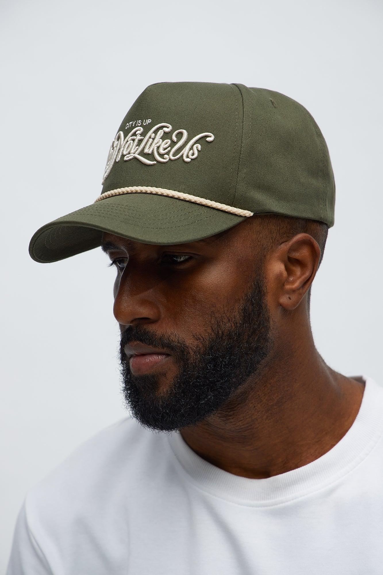 Not Like Us Structured Snapback Hat - Olive Product Image
