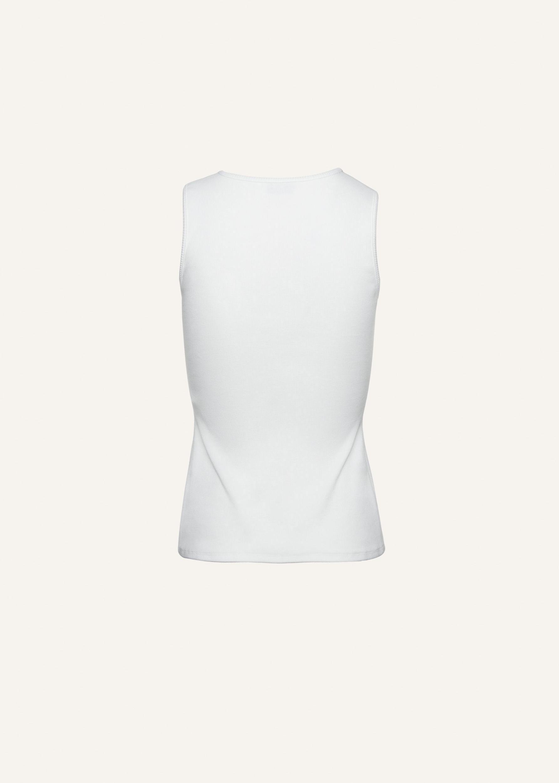 Crochet bra tank top in white Product Image