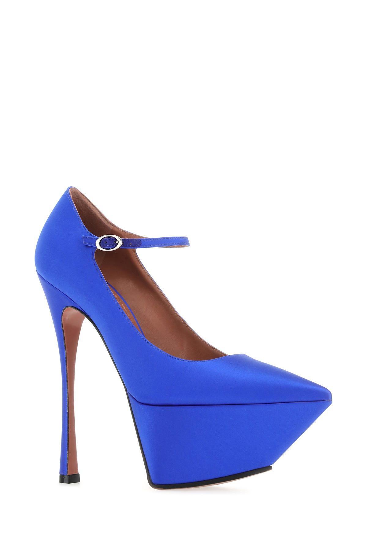 Yigit Pointed Toe Platform Pumps In Blue Product Image