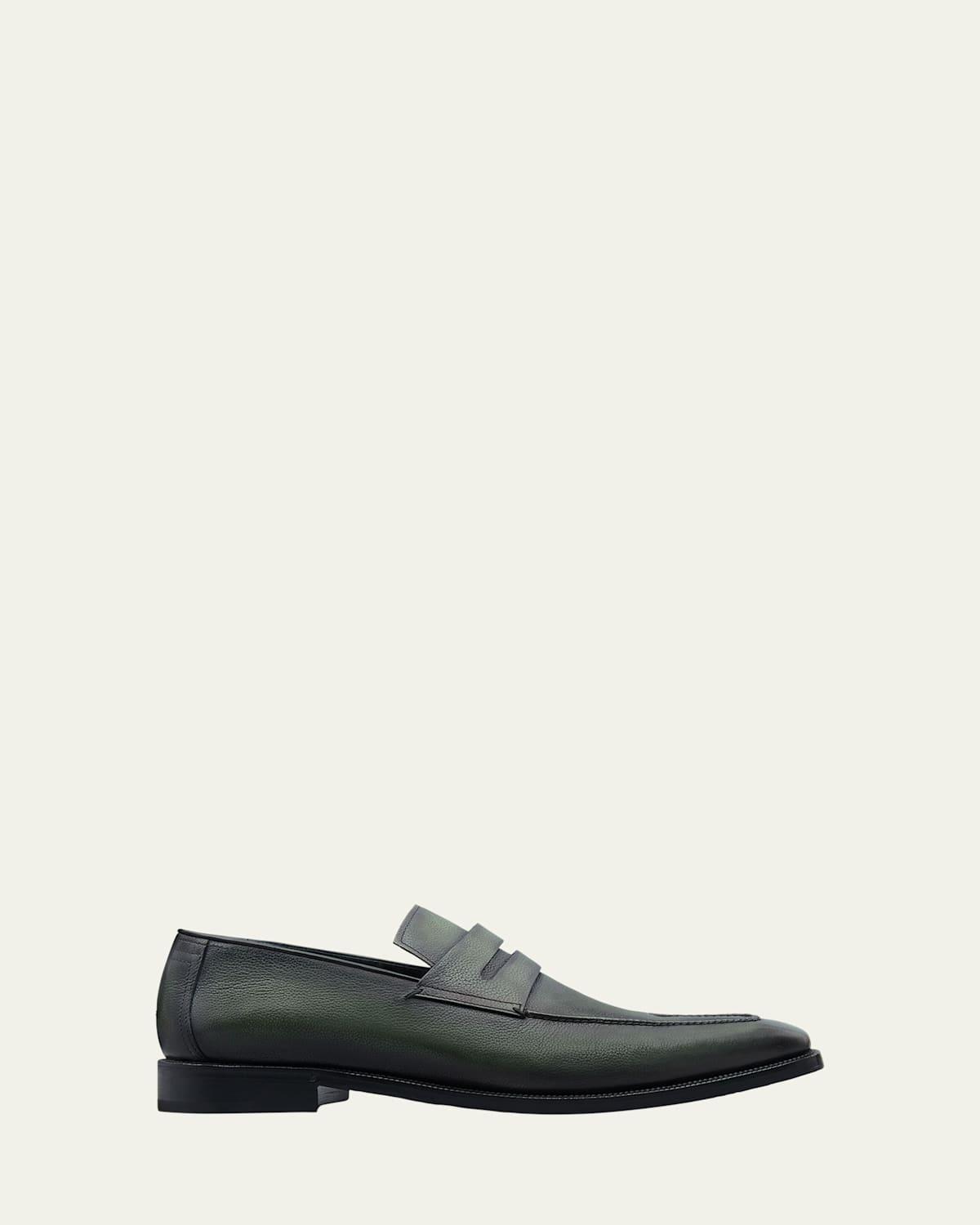 Mens Andy Demesure Flex Leather Penny Loafers Product Image