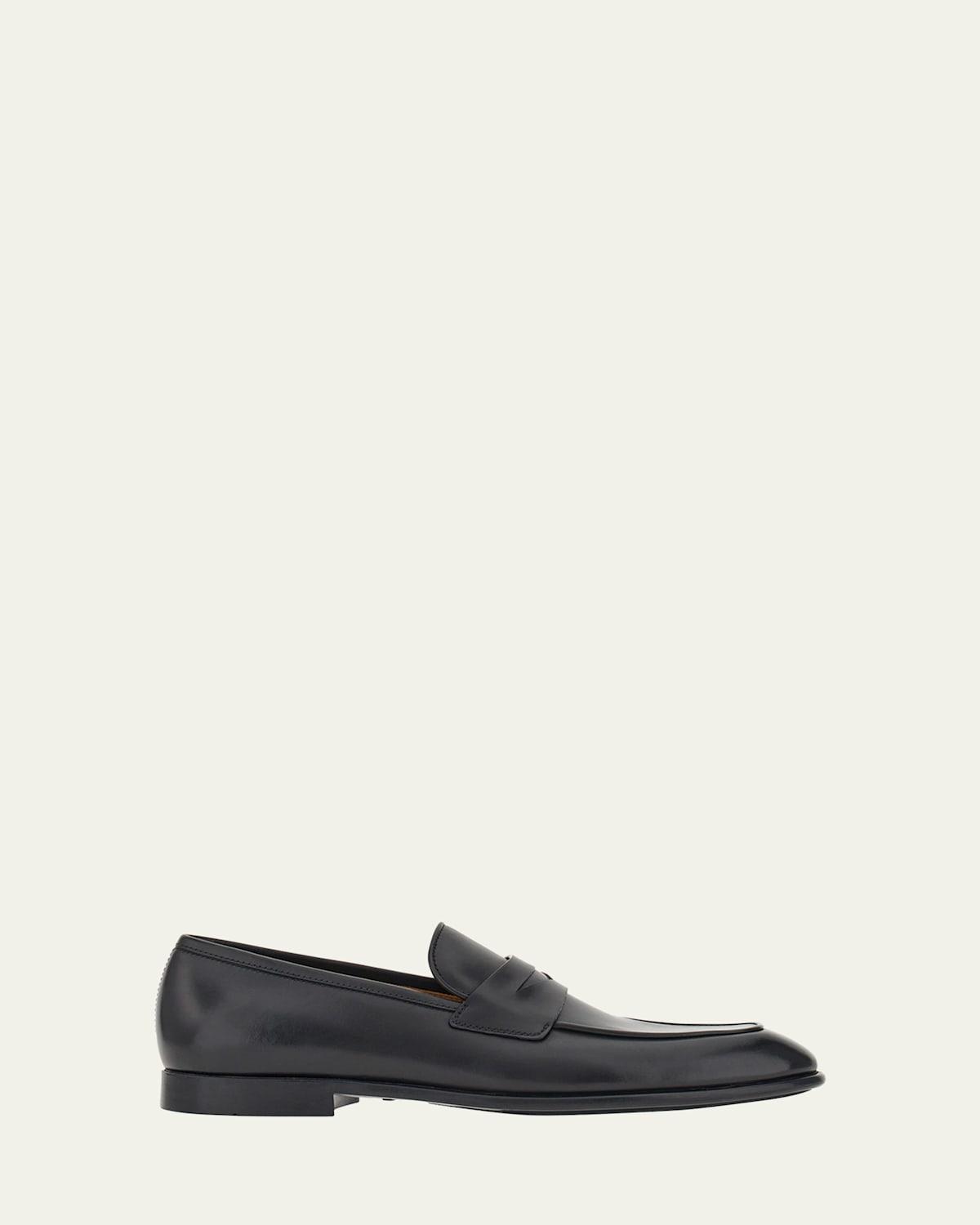 Mens Andy Demesure Flex Leather Penny Loafers Product Image