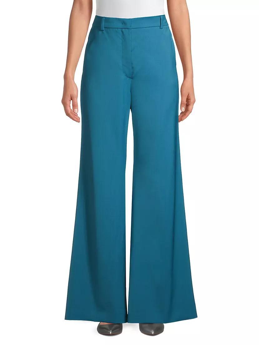 Sonale Wool Wide-Leg Trousers Product Image