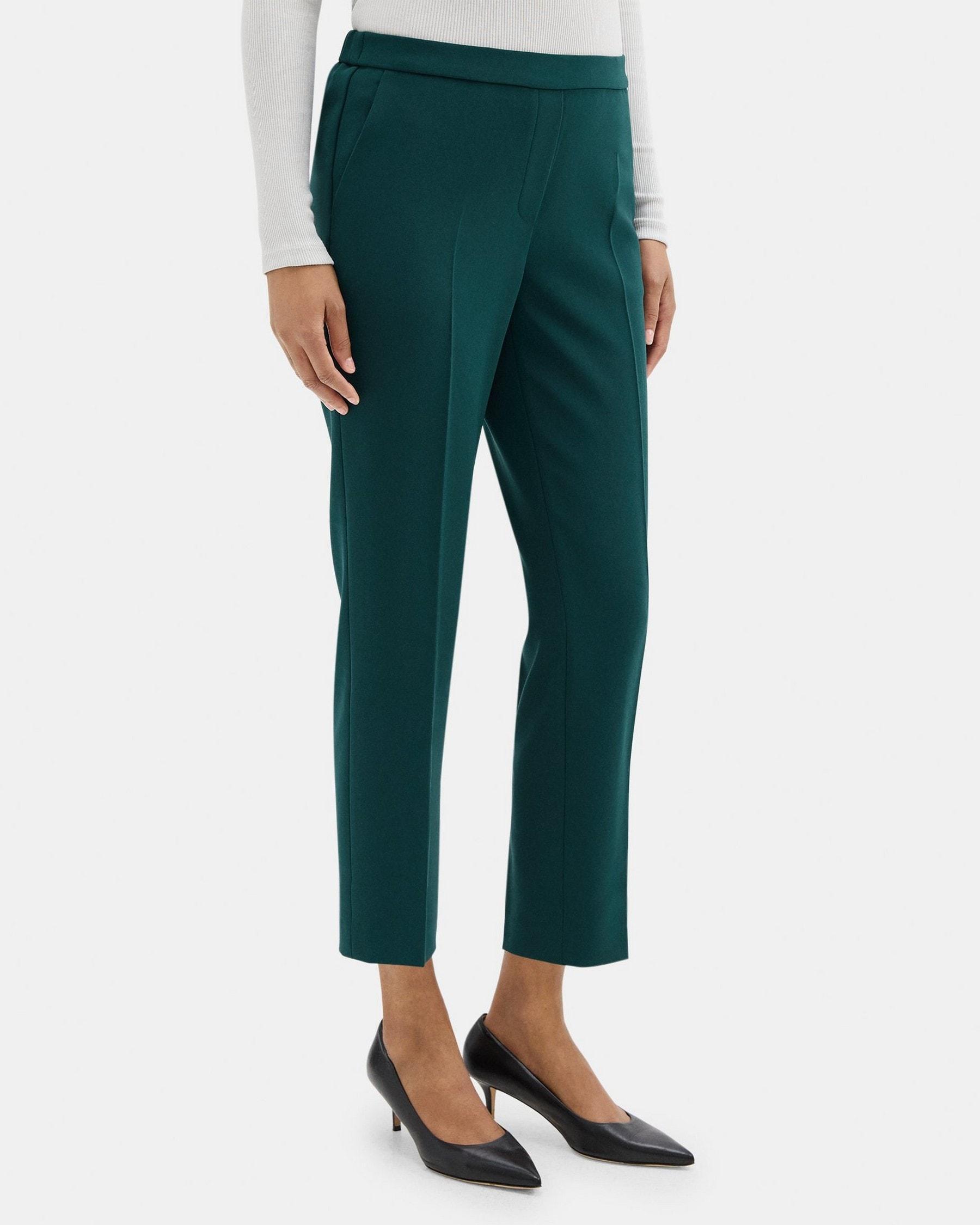 Cropped Slim Pull-On Pant in Crepe Product Image