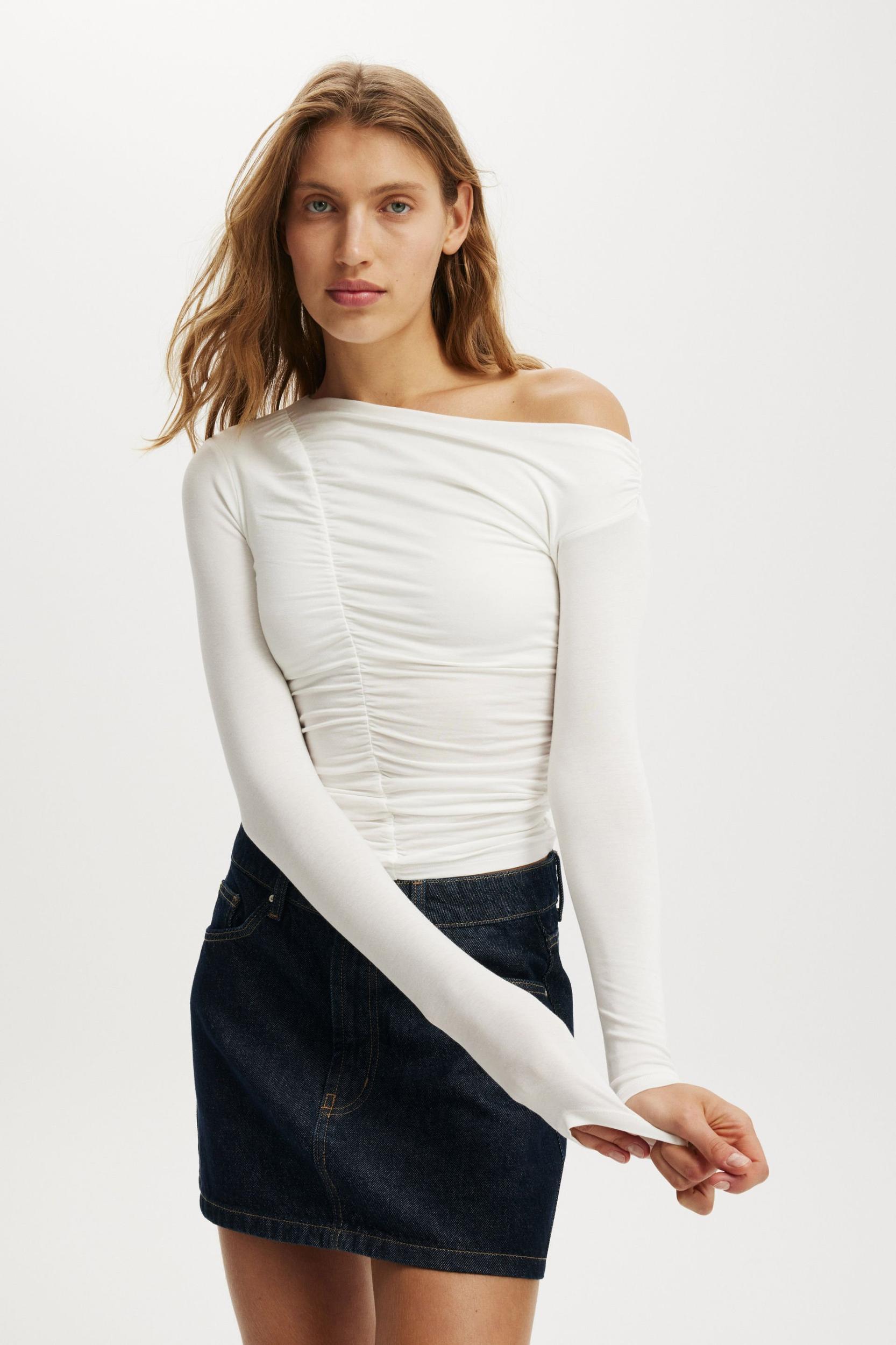 Nikki Gathered Long Sleeve Top Product Image