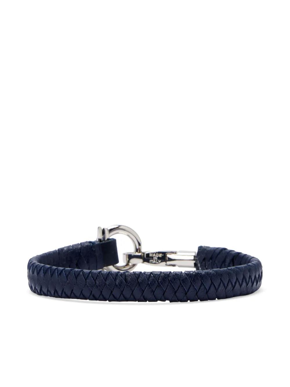 FERRAGAMO Leather Bracelet In Silver Product Image