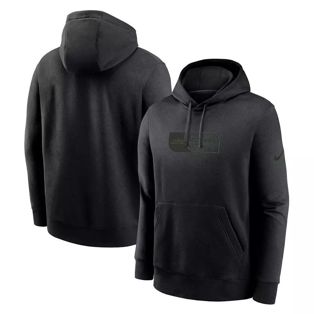 Men's Nike Black New York Jets Edge French Terry Club Pullover Hoodie,  Product Image