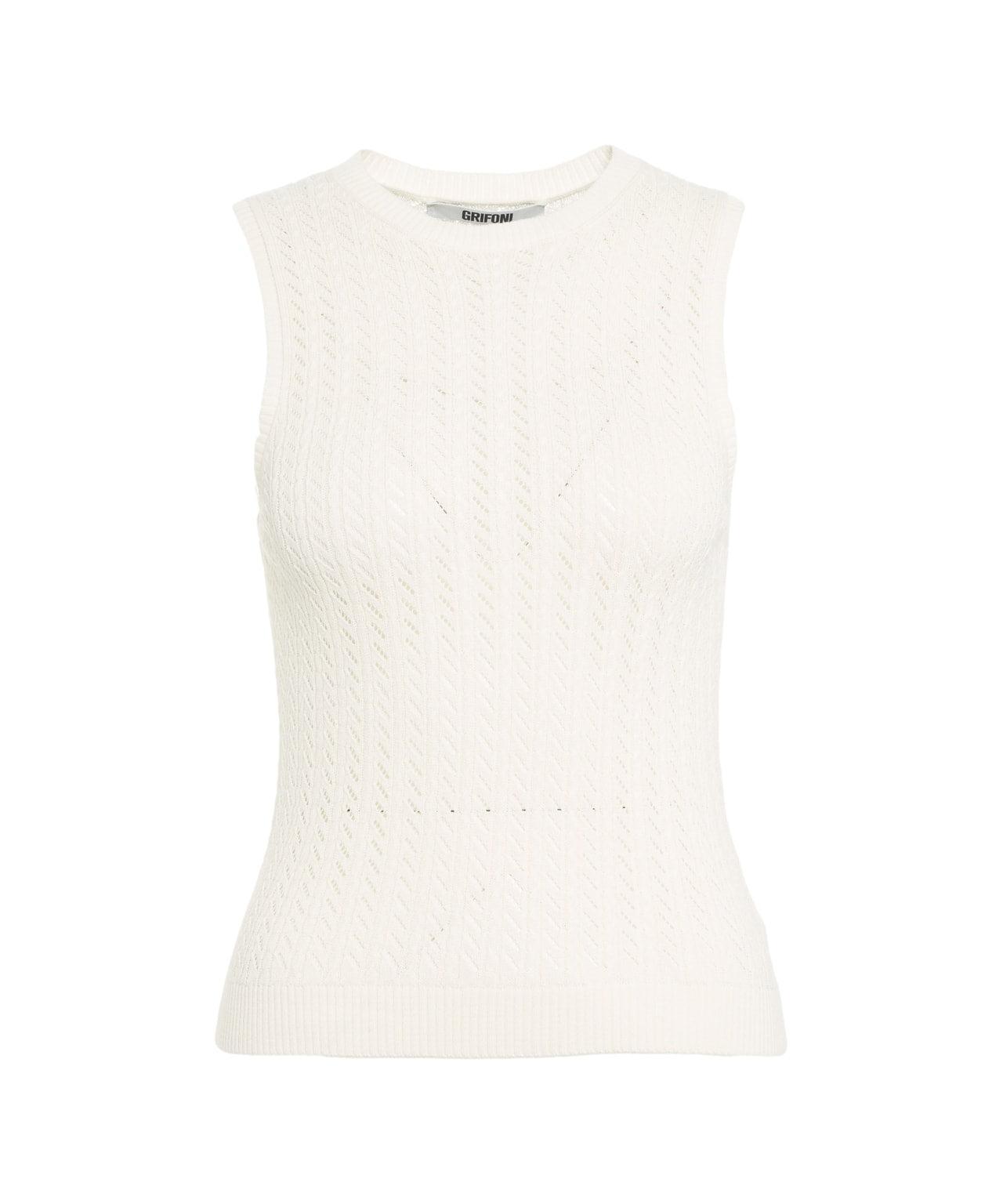 Open knit tank top Product Image