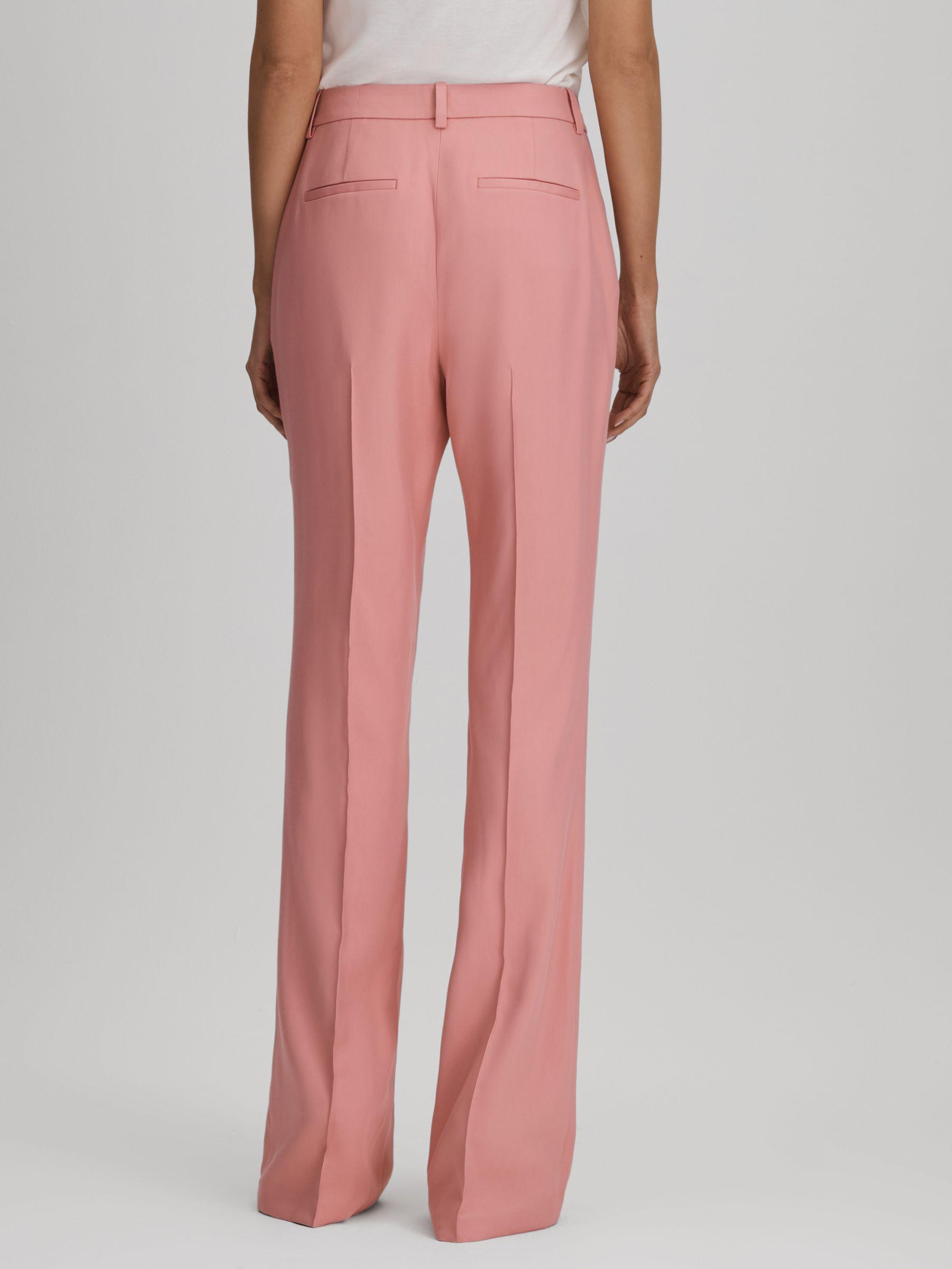 Flared Suit Trousers in Pink Product Image