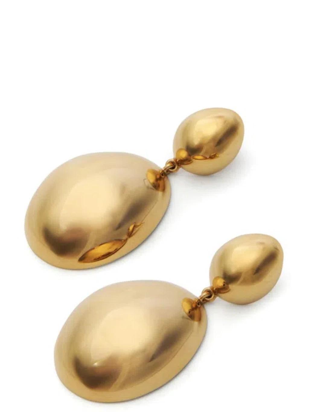 ISABEL MARANT Drop Sculptural Earrings Polished Finish In Gold Product Image