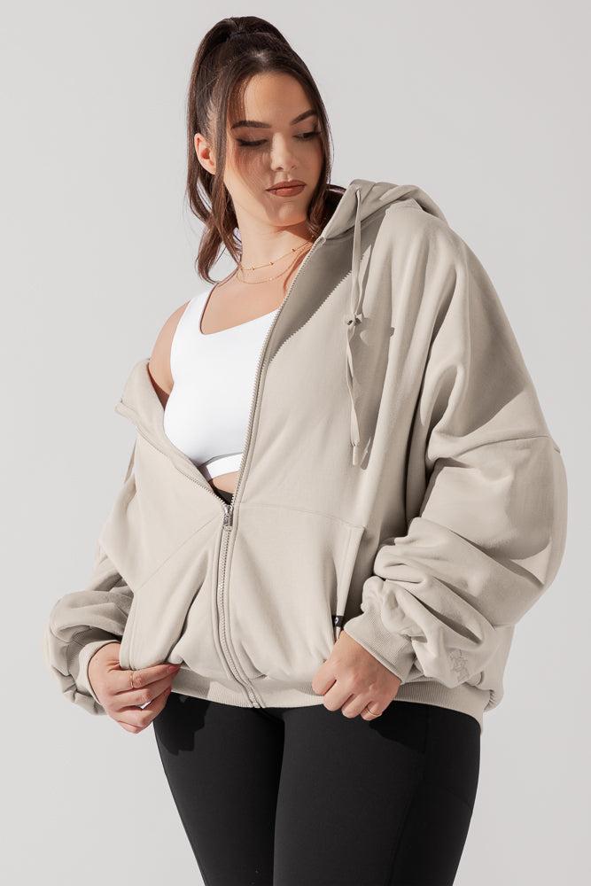 Zip Cloud Hoodie - Seashell Product Image