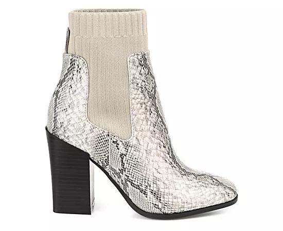 Journee Adalia Tru Comfort Foam™ Women's Block Heel Ankle Boots, Size: 8.5, Snake Product Image