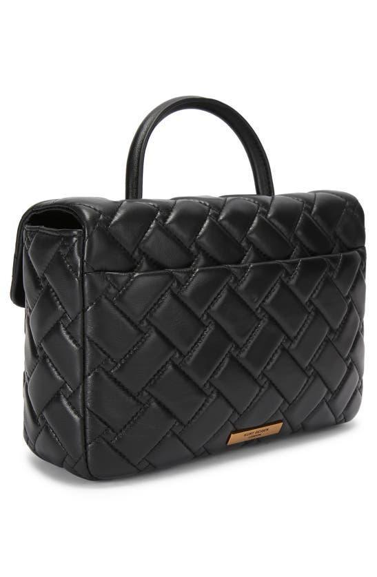 Kensington Quilted Leather Top Handle Bag In Black Product Image