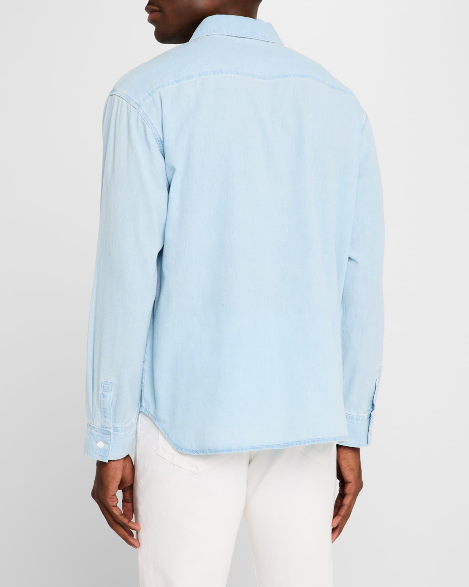 Men's Chambray Button-Down Shirt Product Image