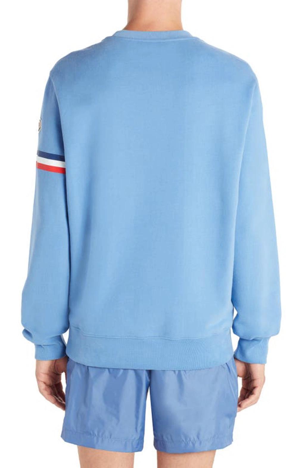 Logo Patch Crewneck Sweatshirt In Blu Product Image