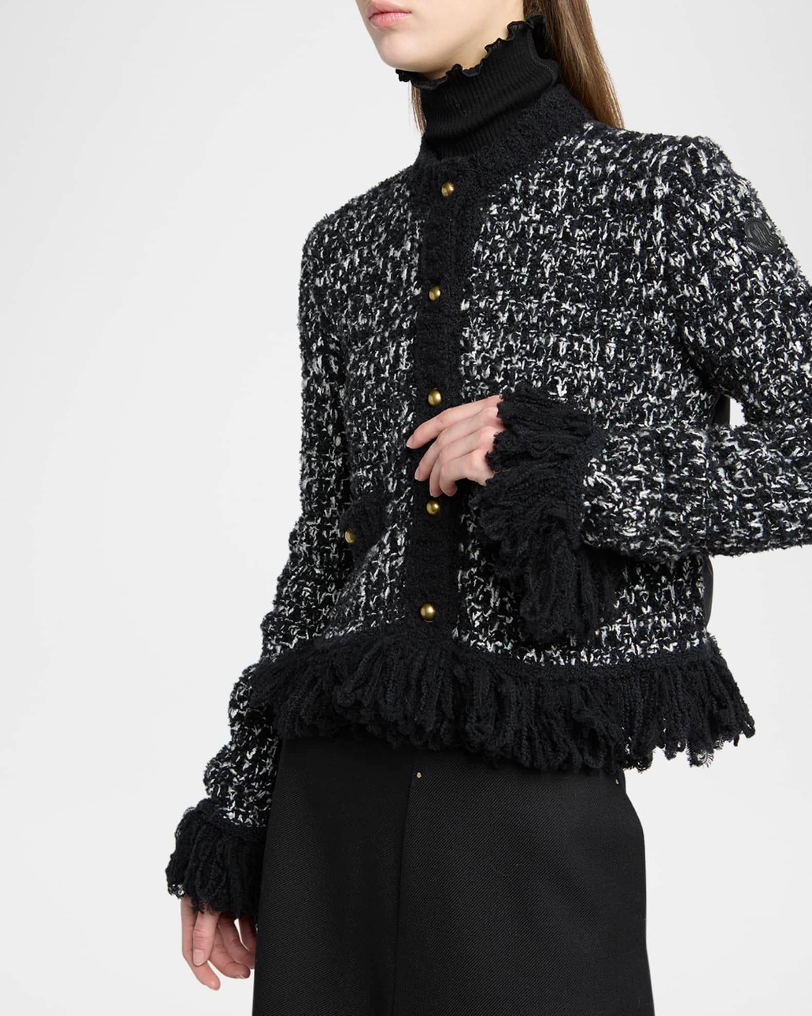 Fringe Button-Front Cardigan  Product Image