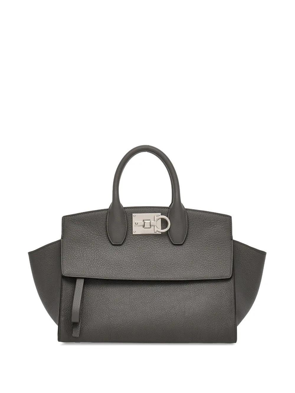 FERRAGAMO Studio Logo-plaque Tote Bag In Grey Product Image