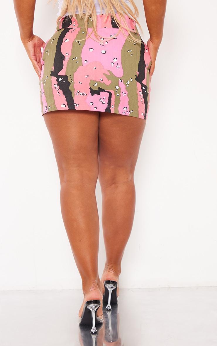 Shape Pink Camo Printed Pocket Mini Skirt Product Image