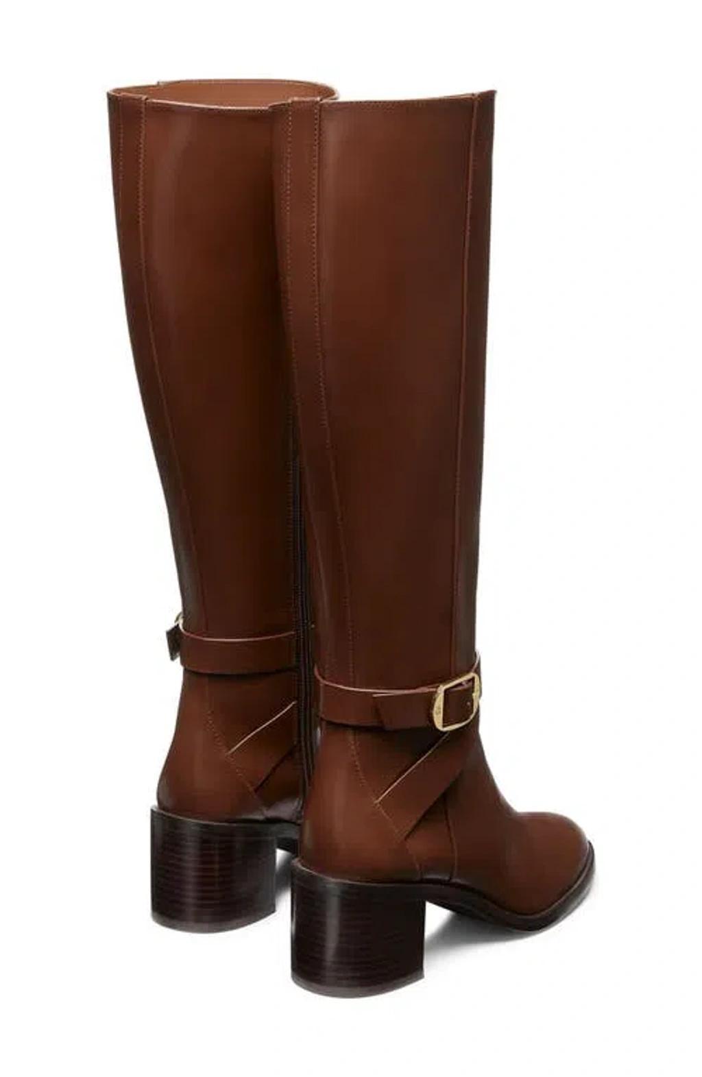 Esme Belted Zip Boot In Deep Coffe Product Image