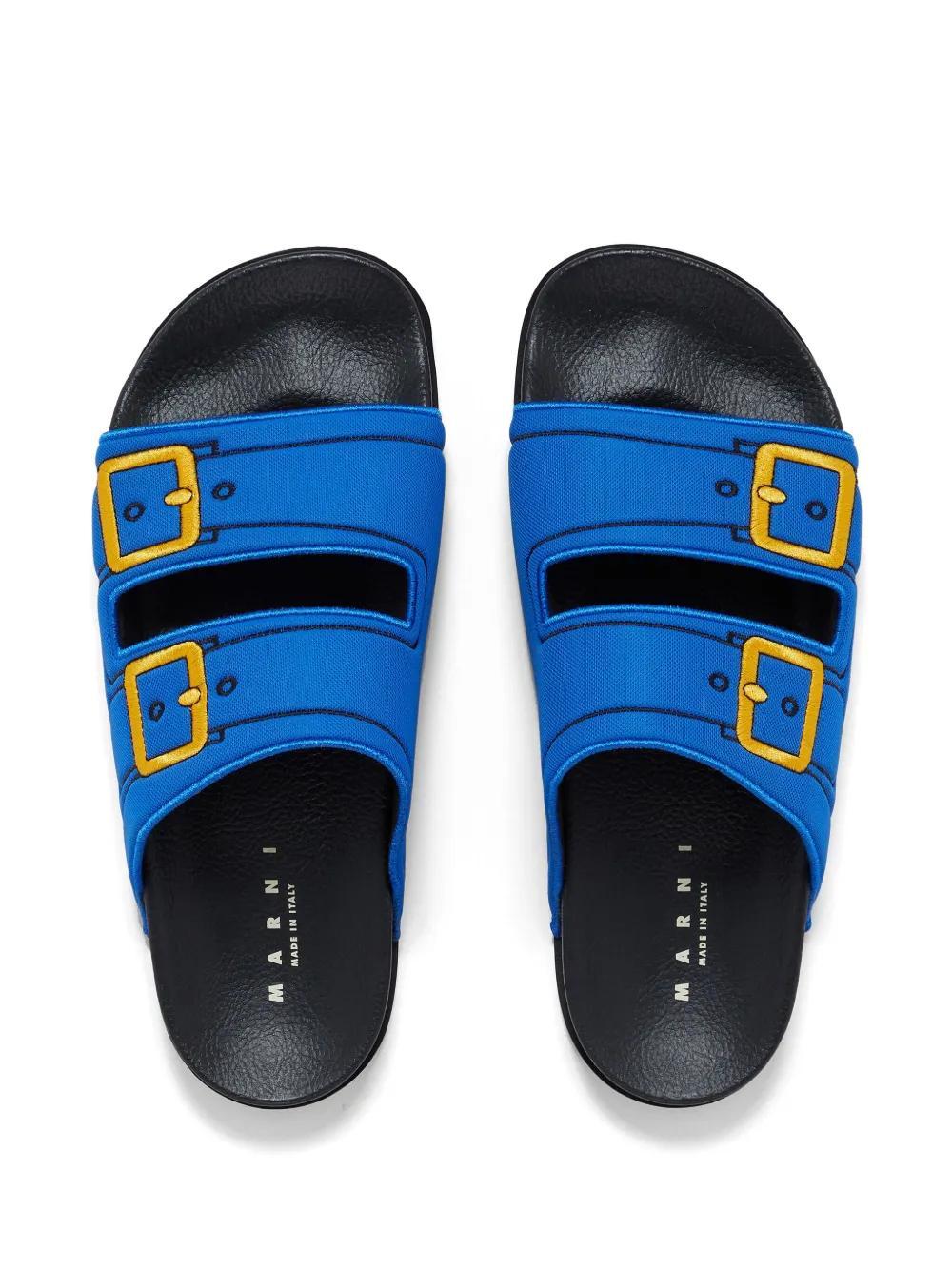 embroidered slip-on slides Product Image