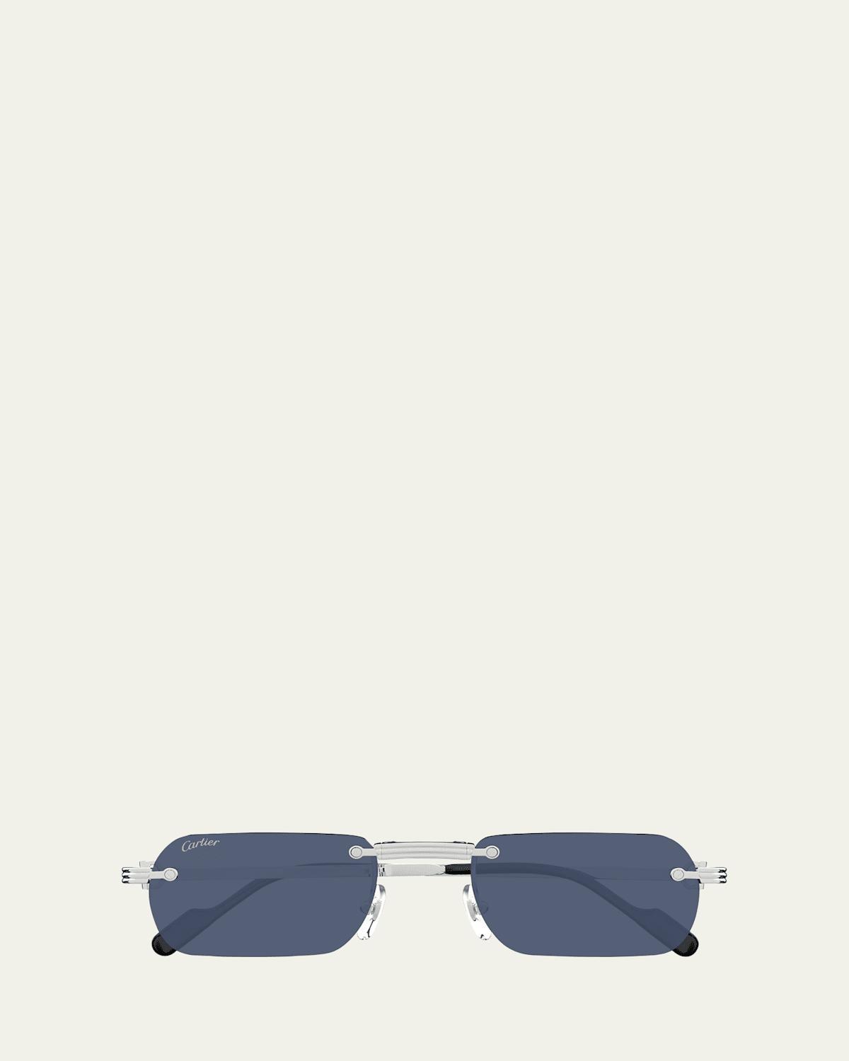 Mens Rectangle Mirror B Acetate Sunglasses Product Image