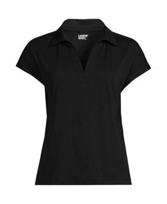 Womens Lands End Johnny Collar Short Sleeve Polo Product Image