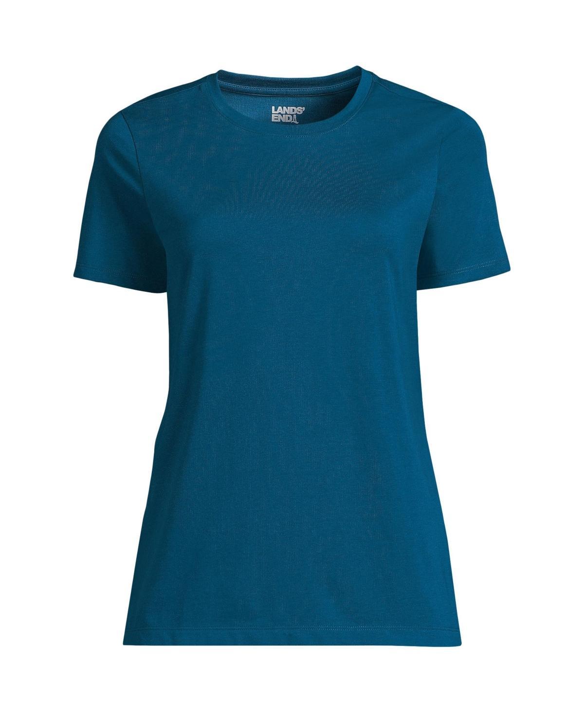 Lands End Womens Relaxed Supima Cotton Crew Neck T-Shirt Product Image