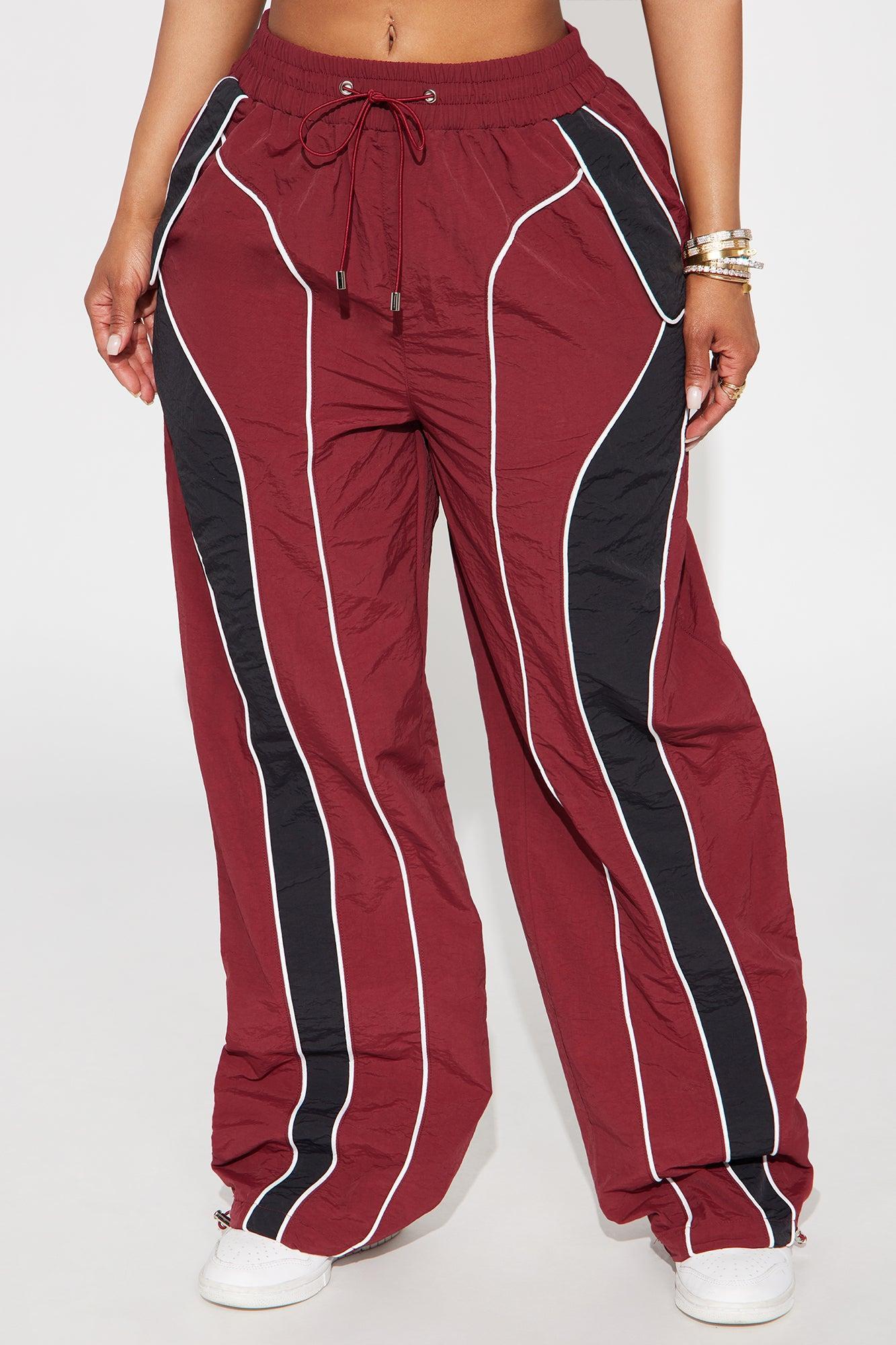 New Era Colorblock Track Pant - Burgundy/combo Product Image