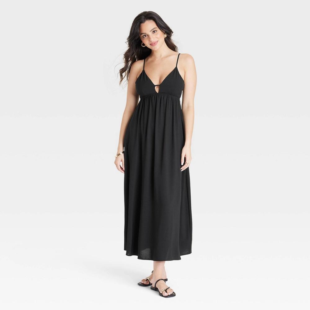 Women's Ruched Midi Dress - A New Day™ Product Image