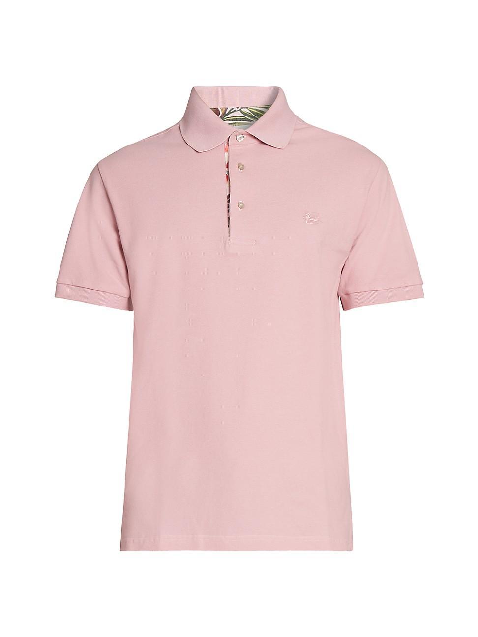 Mens Roma Printed Detail Polo Shirt Product Image