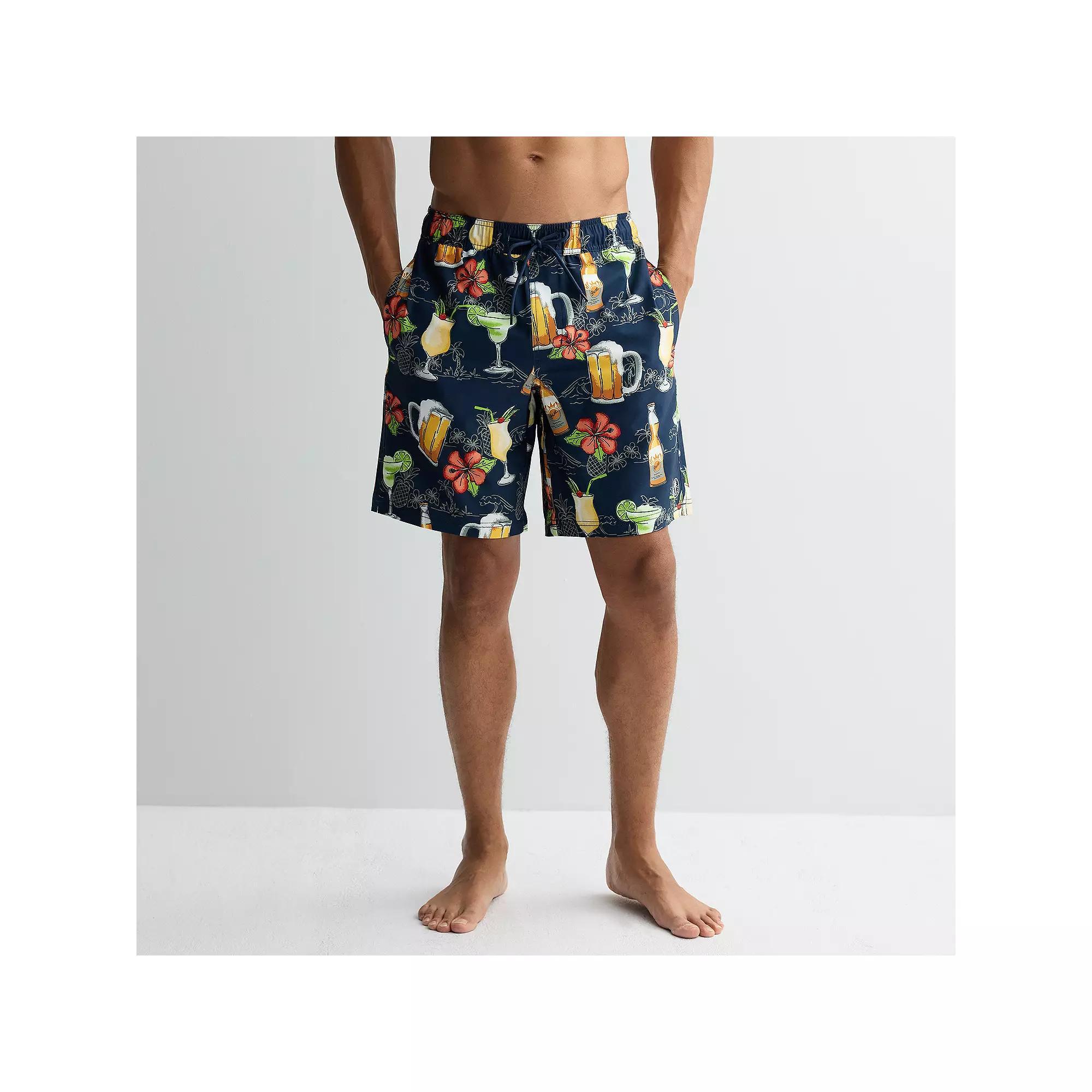 Men's Trinity Coast 9" Swim Trunks, Size: Medium 9 INCH, Navy Blue Product Image